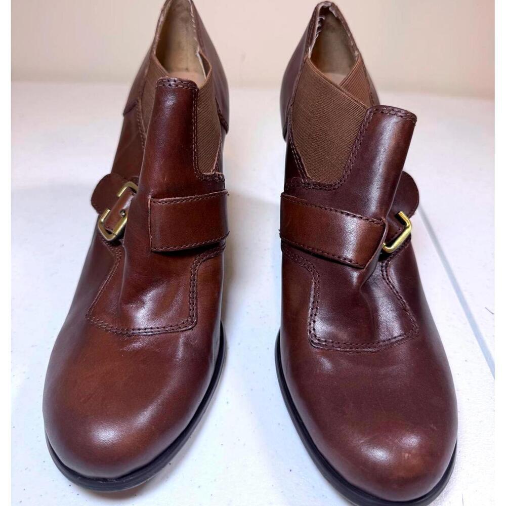 Franco Sarto Brown Leather Heeled Boots